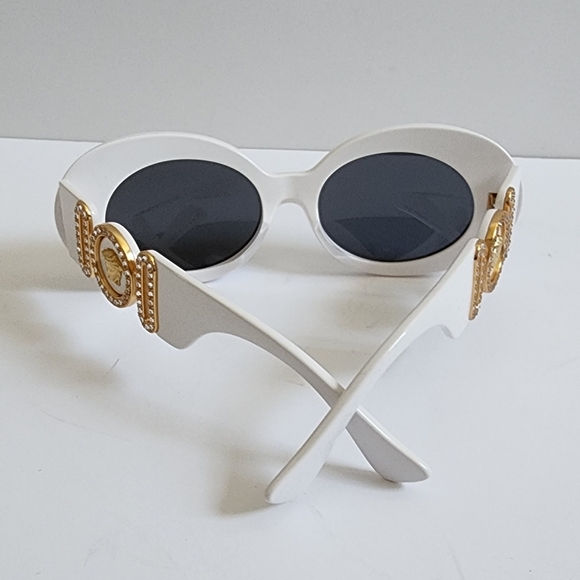 VERSACE 4426BU WHITE GOLD MEDUSA ICONIC CLASSIC SUNGLASSES - Picture 11 of 13